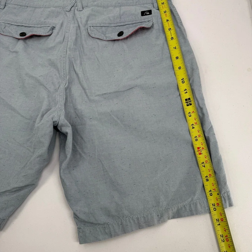 Quiksilver Mens Shorts Blue‎ Heathered Cotton Blend Walk Casual Size 36